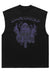 Darkness slogan tank top surfer vest goth sleeveless tshirt