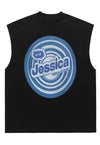 Washing powder sleeveless t-shirt punk tank top surfer vest