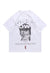 David Bowie t-shirt rock star tee grunge skater top in white