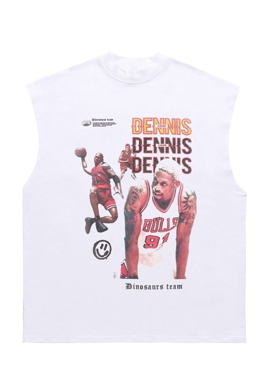 Dennis Rodman sleeveless t-shirt sports tank top surfer vest