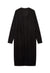 Cardigan dress cable knitted extreme length sweater in black