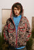 Paisley jacket bandanna print hooded bomber cashew coat red