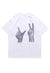 X-ray t-shirt sign language tee skeleton hands top in white