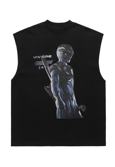 Power ranger sleeveless t-shirt movie tank top surfer vest