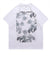 Abstract print t-shirt ghost tee retro Gothic top in white