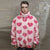 Heart fleece bomber handmade love emoji tracktop jacket pink