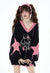 Spiderweb sweater Gothic patchwork jumper grunge anime top