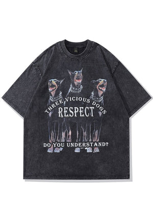 Doberman t-shirt Pinscher tee retro dog top in black