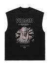 Virgin slogan tank top surfer vest retro sleeveless t-shirt