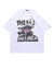 Graffiti t-shirt Kanye rapper tee skater slogan top in white