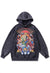 Anime heroes hoodie cartoon pullover Japanese jumper in grey