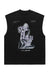 Couple print tank top surfer vest retro sleeveless t-shirt