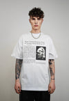 Vintage Kurt Cobain tshirt newspaper print Nirvana tee white