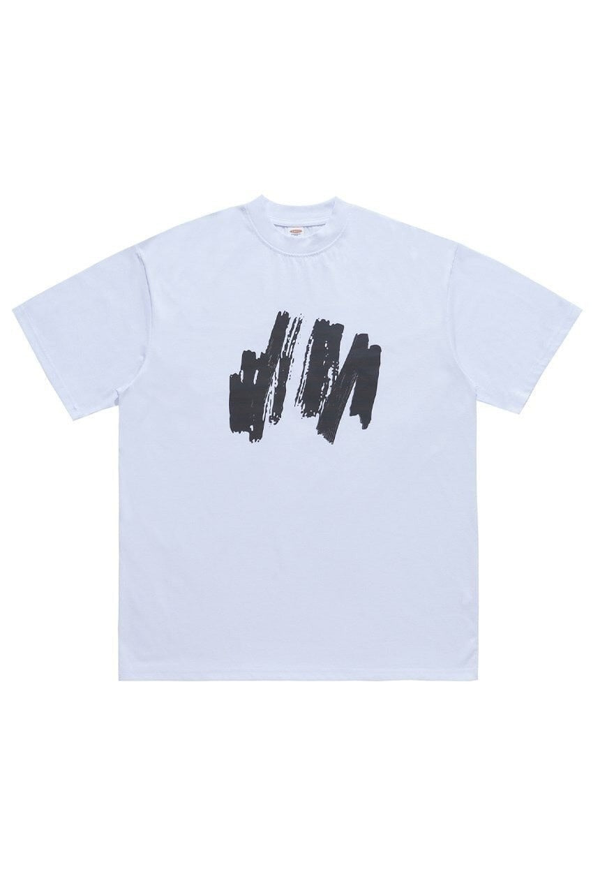 Paint splatter t-shirt graffiti print tee grunge top white