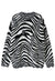 Zebra sweater white black striped jumper Gothic grunge top