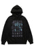 Statue print hoodie Retro Roman pullover raver top in black