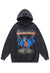 Rat print hoodie funny cartoon pullover vintage wash jumper