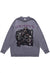 Future sweater knit distressed jumper rapper print top grey