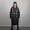 Detachable coat color block trench plaid utility jacket checked gorpcore bomber 2 in 1 crop coat multi functional punk jacket in black