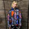 Raver bomber cyber jacket handmade detachable grunge puffer