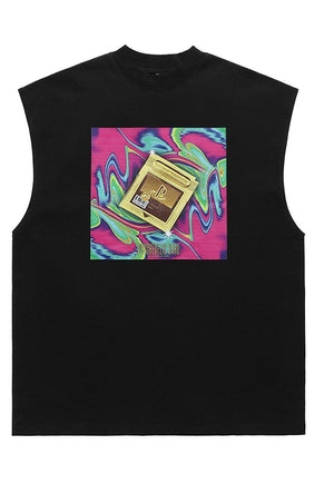 Playstation tank top surfer vest retro sleeveless t-shirt