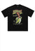 Banana print t-shirt grunge skater slogan tee in black