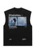 Gothic print tank top surfer vest retro sleeveless t-shirt