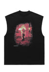 Rammstein print tank top surfer vest retro sleeveless tshirt