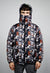 Horror bomber reversible creepy jacket detachable puffer