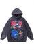 Anime hoodie Japanese cartoon pullover Manga jumper in grey