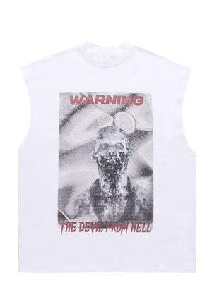 Zombie sleeveless t-shirt Walking dead tank top surfer vest