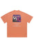 Grunge poster t-shirt retro punk tee utility top in orange