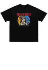 Guns and roses t-shirt skull print tee metal bad top black