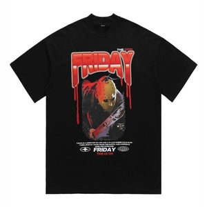 Friday the 13th t-shirt Jason killer tee movie top in black