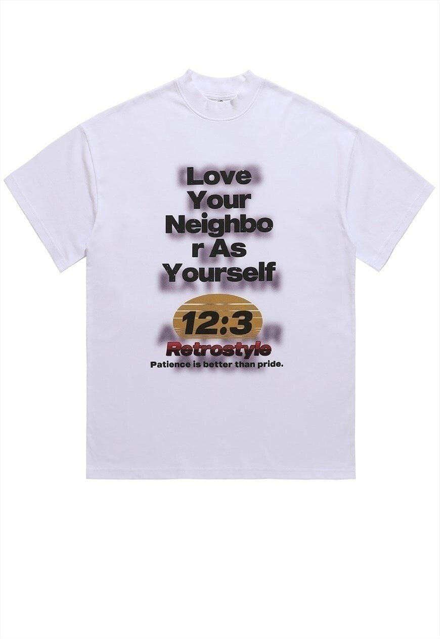 Bible print t-shirt religion tee saint slogan top in white