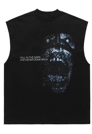 Scream tank top surfer vest retro sleeveless Gothic t-shirt