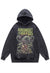 Monster print hoodie grunge pullover creepy dragon jumper