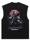 RoboCop print tank top surfer vest retro sleeveless t-shirt