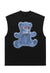 Teddy bear tank top surfer vest retro sleeveless punk tshirt