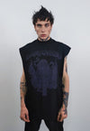 Utility tank top surfer vest retro gas mask sleeveless tee