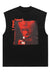 Lighter print tank top surfer vest retro sleeveless t-shirt