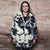 Camo fleece jacket handmade abstract trench coat in green