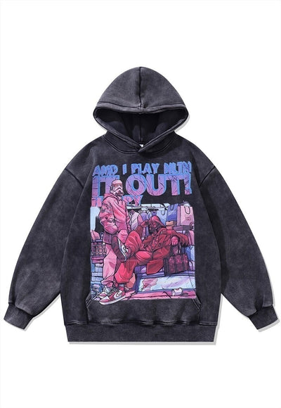 Star wars hoodie anime cartoon pullover Japanese jumper grey