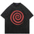 Circle print t-shirt geometric tee abstract psychedelic top