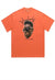 Retro t-shirt vintage poster print tee 90s raver top orange