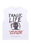 Tragic life tank top surfer vest retro sleeveless t-shirt