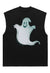 Ghost print tank top surfer vest retro sleeveless t-shirt