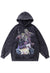 Joker print hoodie vintage wash pullover clown print jumper