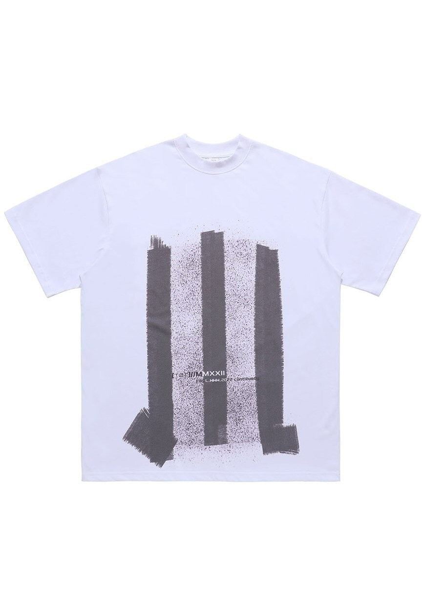 Paint splatter t-shirt graffiti tee grunge top in white