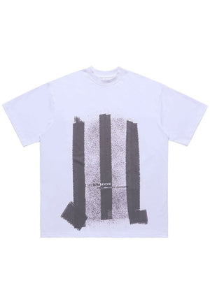 Paint splatter t-shirt graffiti tee grunge top in white